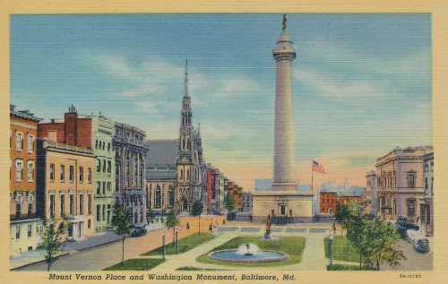 Baltimore - Mount Vernon Place And Washington Monument - Usa