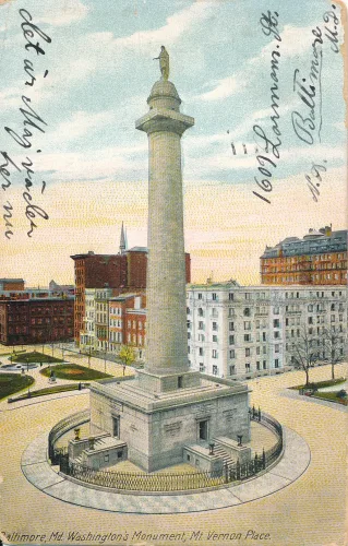 Baltimore - Mount Vernon Place And Washington Monument - Usa