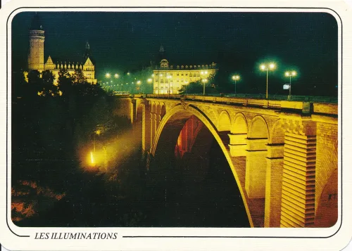 Luxembourg - Pont Adolphe At Night - Luxembourg