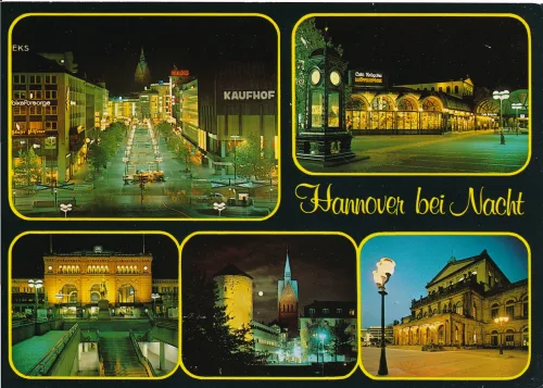Hannover - Multiview At Night - Tyskland
