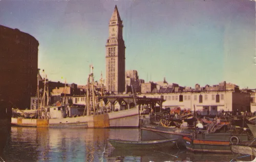 Boston - Fishing Fleet And Custom House Tower - Usa
