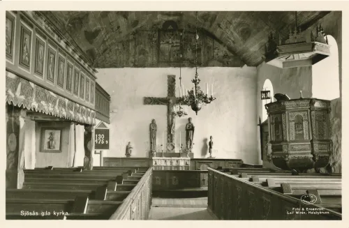 Braås - Sjösås Gamla Kyrka Interiör - Sverige
