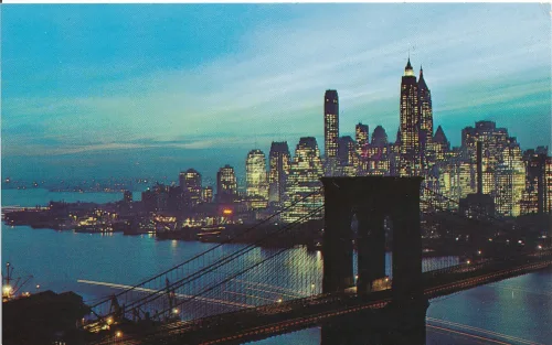 New York City - Brooklyn Bridge And Lower Manhattan - USA