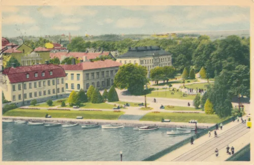 Norrköping - Carl Johans Park Med Stadshuset och Stora Hotellet - Sverige
