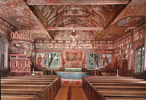 Djursdala - Djursdala Kyrka Interiör - Sverige