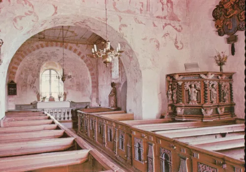 Drev - Drevs Gamla Kyrka Interiör - Sverige
