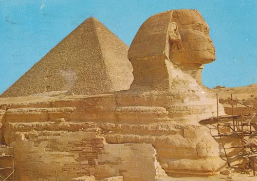 Giza - Sphinx And Keops Pyramid - Egypten
