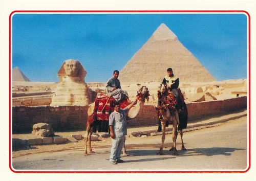 Giza - Sphinx And Khafre Pyramid - Egypten