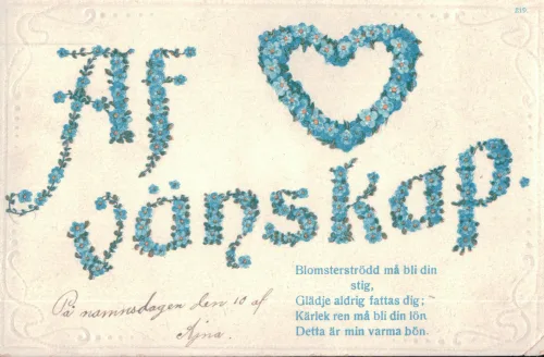 Hälsning - Af Vänskap