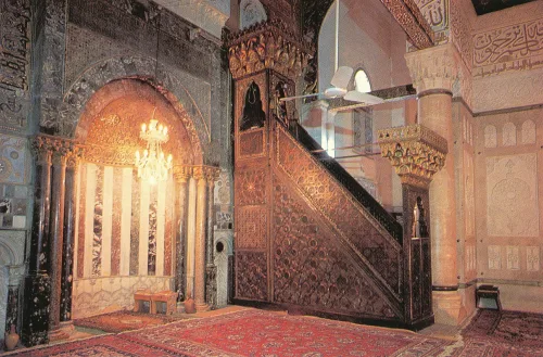 Jerusalem - Mosque Of Aqsa Interiör - Israel