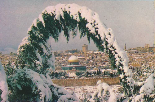 Jerusalem - Veiw In Snow - Israel