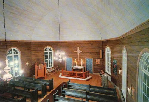 Jokkmokk - Jokkmokks Gamla Kyrka Interiör - Sverige