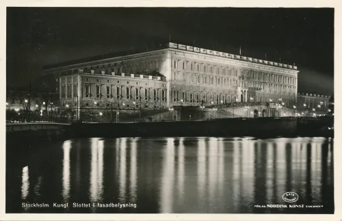 Stockholm - Kungliga Slottet i Fasadbelysning - Sverige