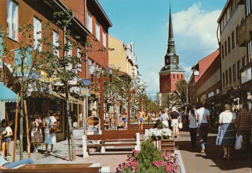 Mora - Gågatan Med Kyrkan - Sverige
