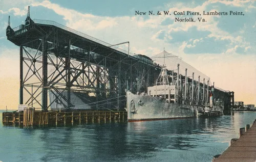 Norfolk - New N. & W. Coal Piers, Lamberts Point - Usa