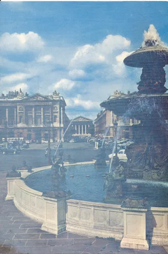 Paris - Place De La Concorde Fontaine - Frankrike