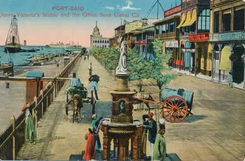 Port Said - Queen Victoria Statue And Suez Canal Office - Egypten