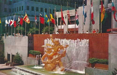 New York City - Prometheus Statue Rockefeller Plaza - Usa