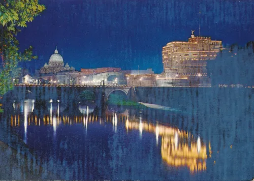 Rome - Tiber Bridge And St Angelo Castle - Italien
