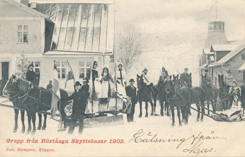 Röstånga - Grupp Från Röstånga Skyttebazar 1902 - Sverige