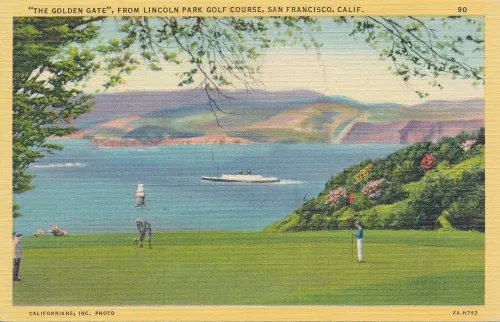San Francisco - Golden Gate From Lincoln Park Golf Course - Usa