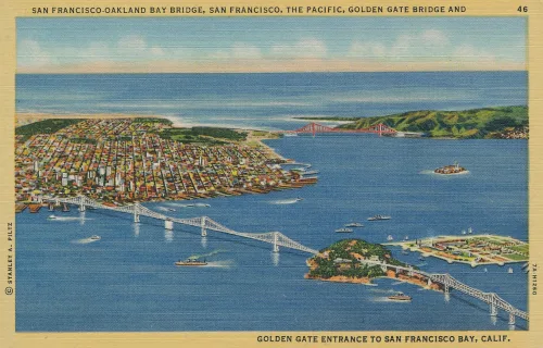 San Francisco - Oakland Bay Bridge And Golden Gate Bridge - Usa