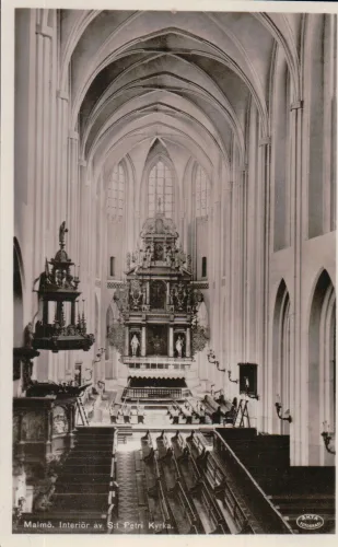 Malmö - Sankt Petri Kyrka Interiör - Sverige
