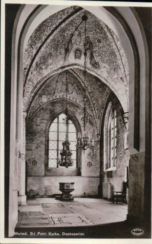 Malmö - Sankt Petri Kyrka Interiör Dopkapellet - Sverige